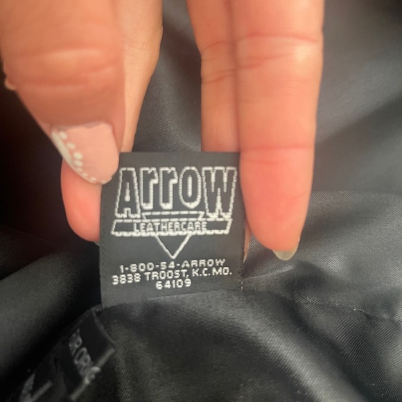 Brisa Collection Women's Black Leather Coat with Faux Fur Collar - Picture 8 of 12